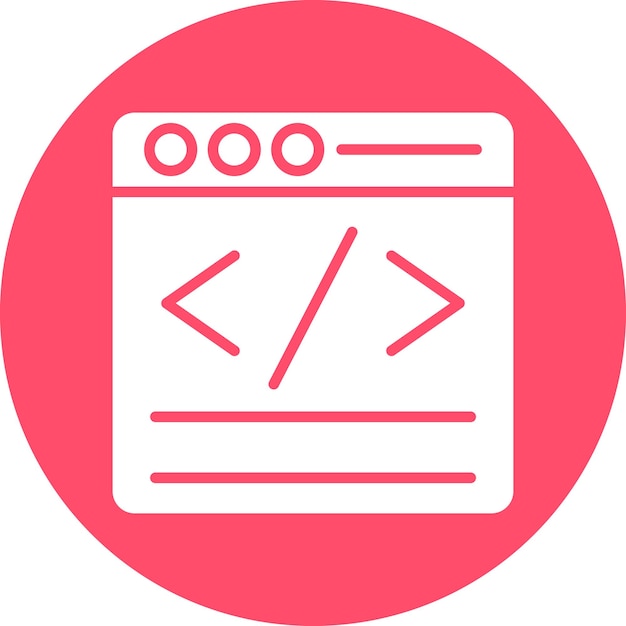 Style de l'icône du code de conception vectoriel