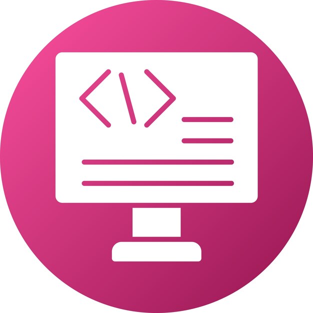 Style de l'icône du code de conception vectoriel