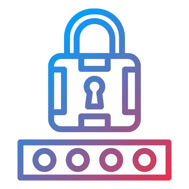 Le style de l'icône du code pin de la conception vectorielle