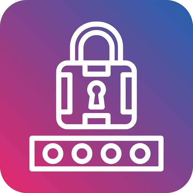 Le style de l'icône du code pin de la conception vectorielle