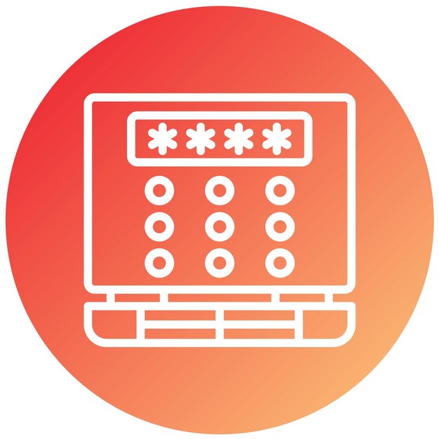 Le style de l'icône du code pin de la conception vectorielle