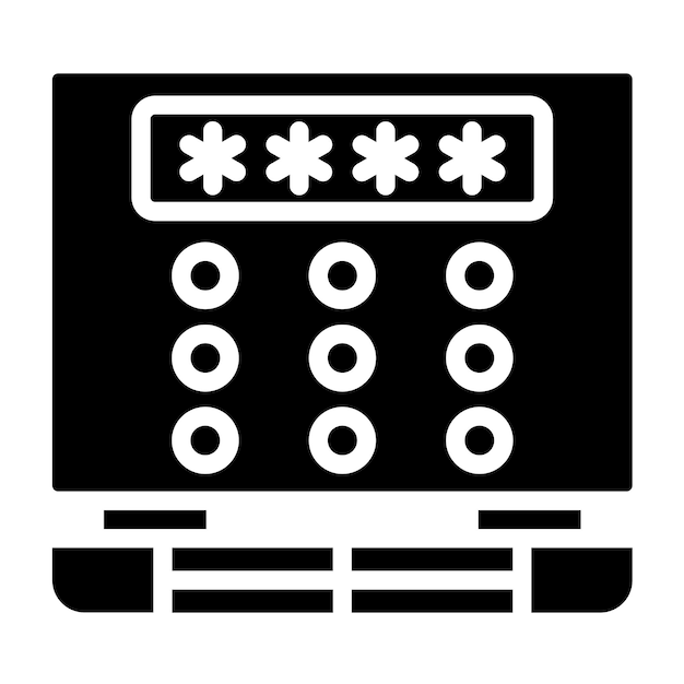 Le style de l'icône du code pin de la conception vectorielle