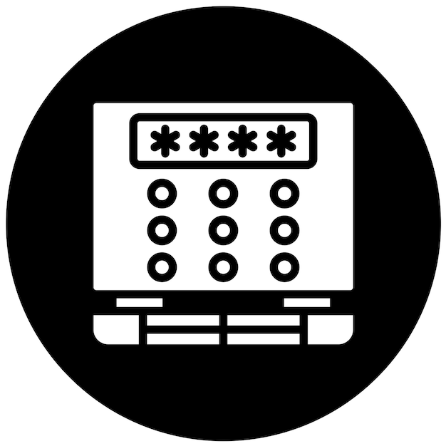 Le style de l'icône du code pin de la conception vectorielle