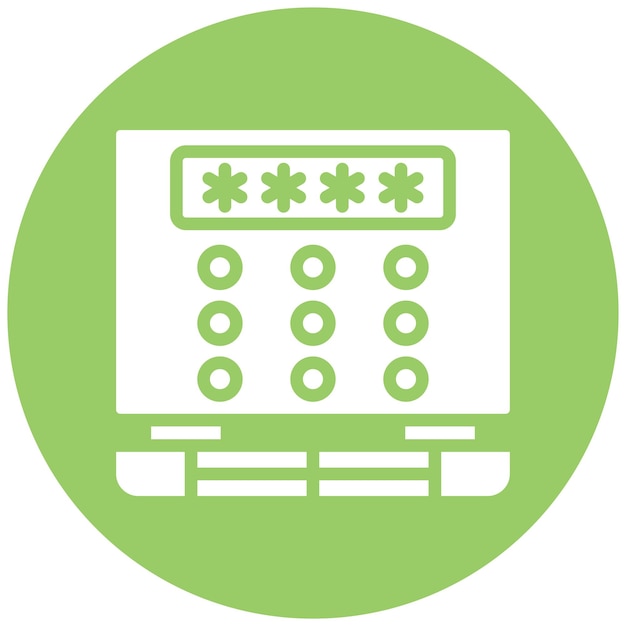 Le style de l'icône du code pin de la conception vectorielle