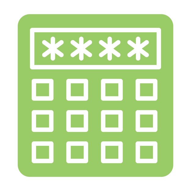 Le style de l'icône du code pin de la conception vectorielle