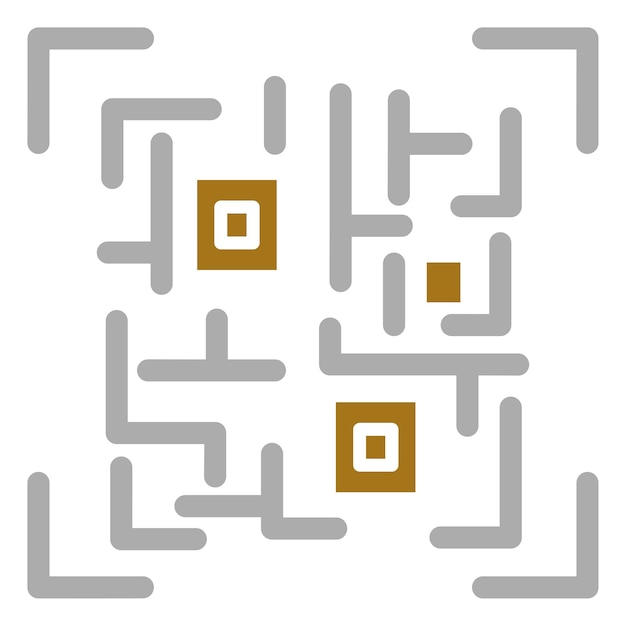 Le style de l'icône du code Qr de la conception vectorielle