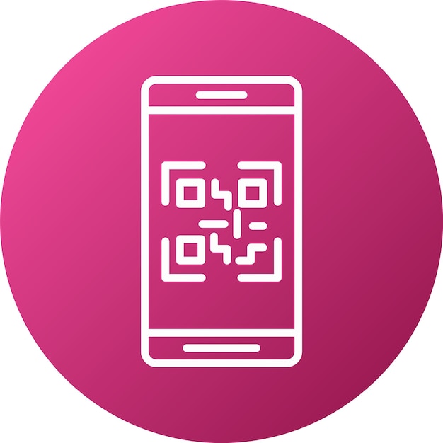 Le style de l'icône du code QR de conception vectorielle