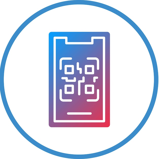 Vecteur le style de l'icône du code qr mobile de vector design