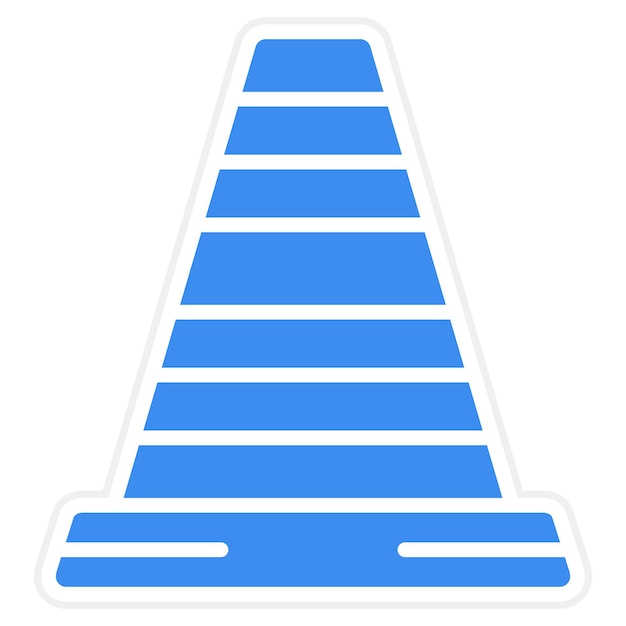 Vecteur style de l'icône du cône de trafic de conception vectorielle