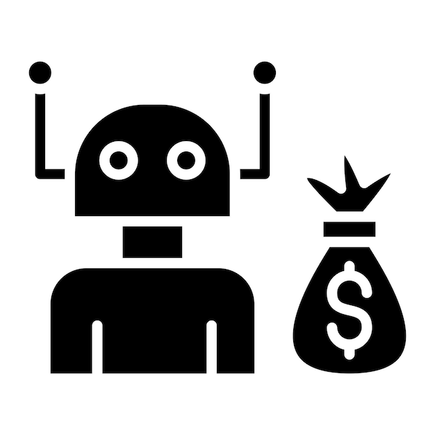 Style d'icône du conseiller de robot de conception vectorielle
