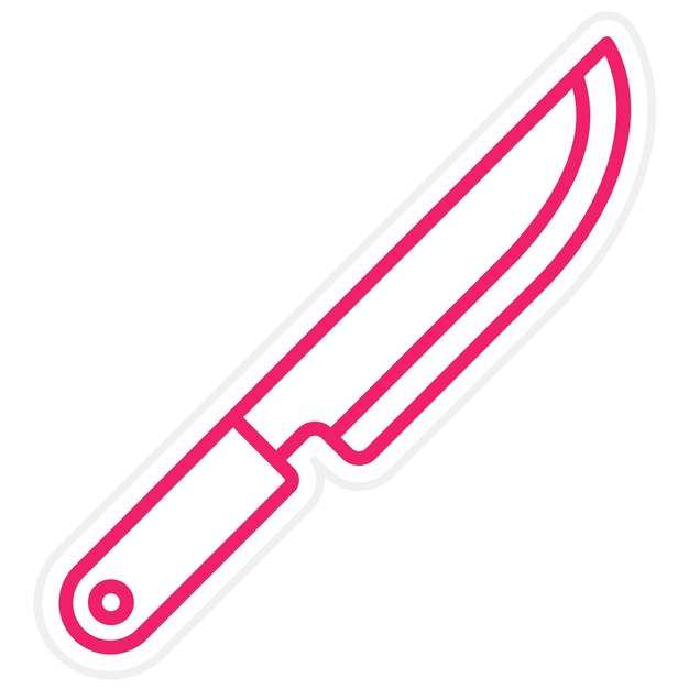 Style de l'icône du couteau de conception vectorielle