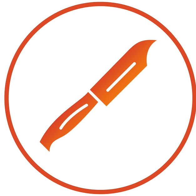 Style de l'icône du couteau de conception vectorielle