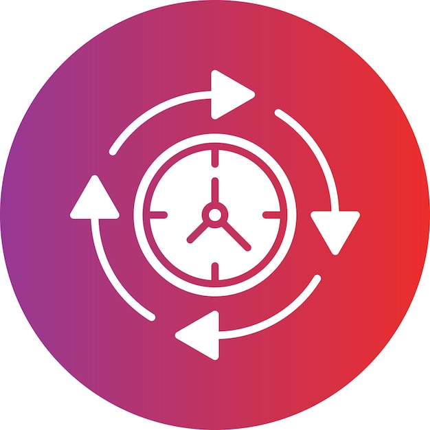 Style de l'icône du cycle de conception vectorielle