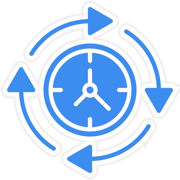 Vecteur style de l'icône du cycle de conception vectorielle