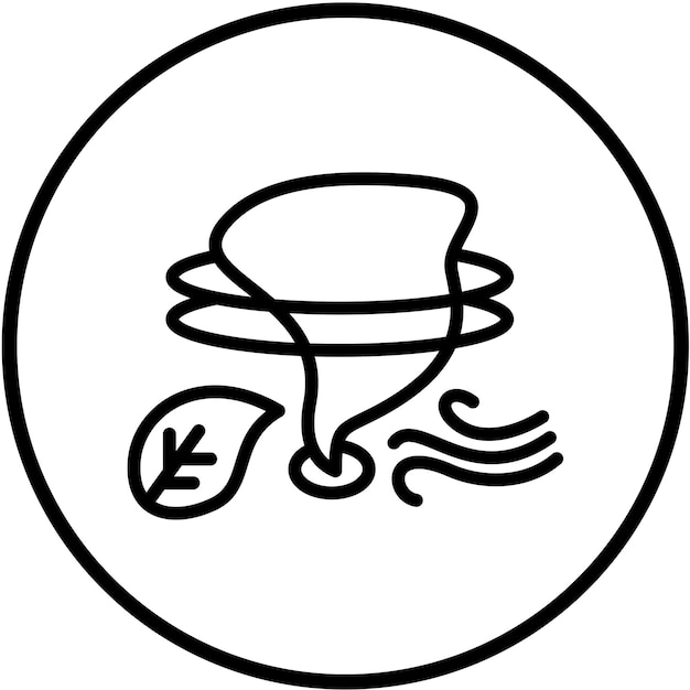 Le style de l'icône du cyclone de conception vectorielle