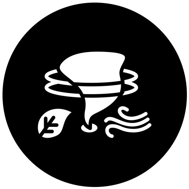 Le style de l'icône du cyclone de conception vectorielle