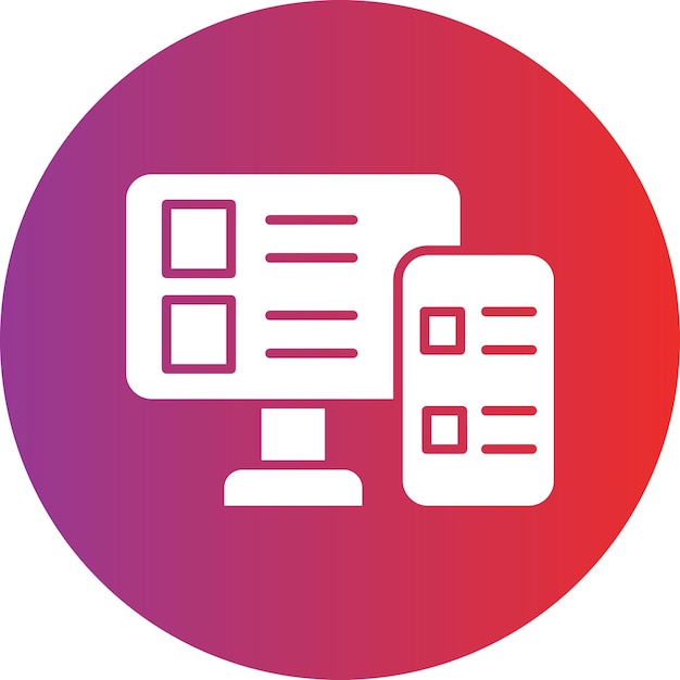 Le style d'icône du design réactif vectoriel