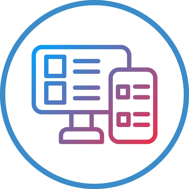 Le style d'icône du design réactif vectoriel