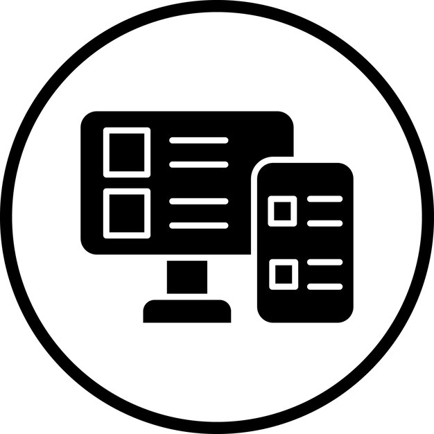 Le style d'icône du design réactif vectoriel