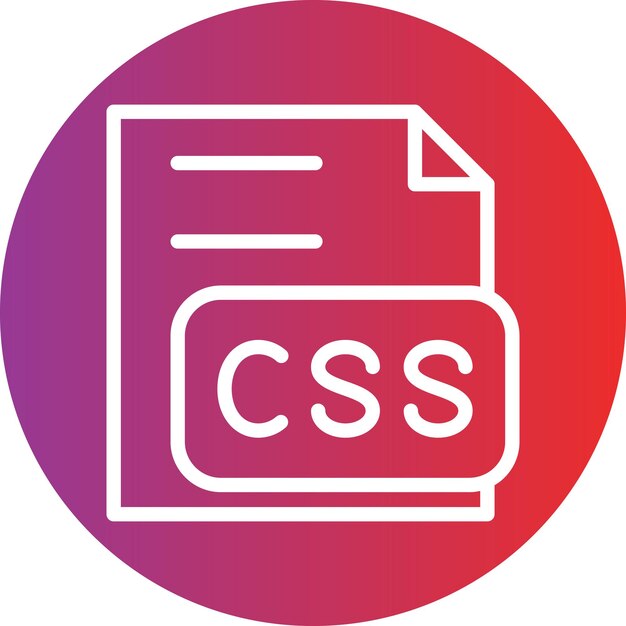 Le style d'icône du fichier CSS de conception vectorielle