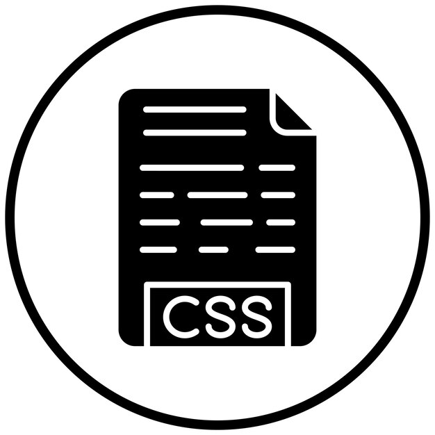 Le style d'icône du fichier CSS de conception vectorielle