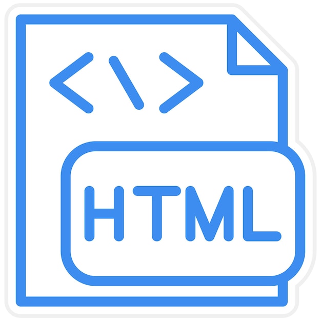 Le style d'icône du fichier HTML de conception vectorielle