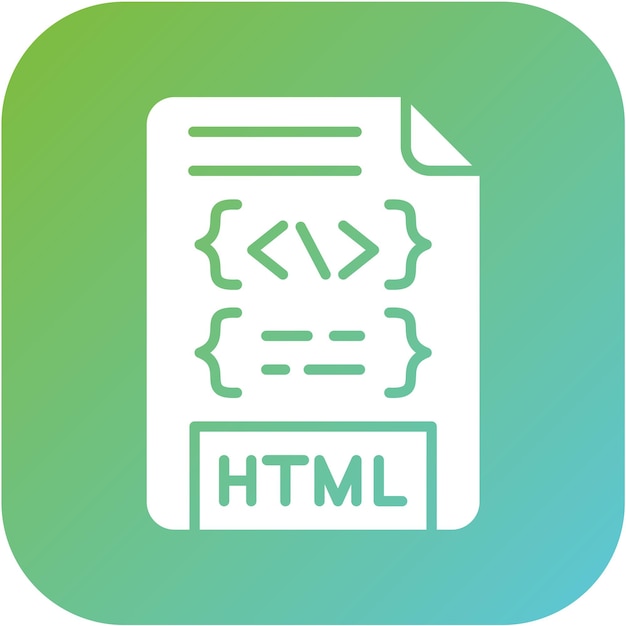 Vecteur le style d'icône du fichier html de conception vectorielle