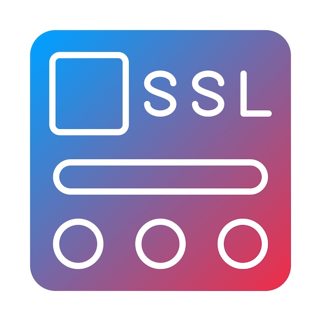 Vecteur le style d'icône du fichier ssl de conception vectorielle