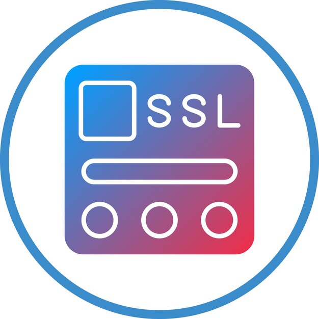 Le style d'icône du fichier SSL de conception vectorielle
