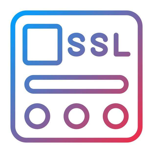 Le style d'icône du fichier SSL de conception vectorielle