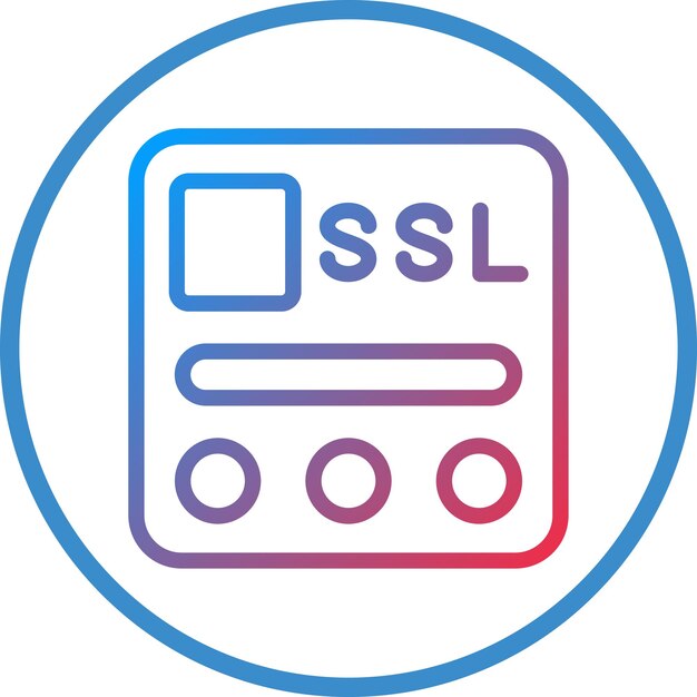 Le style d'icône du fichier SSL de conception vectorielle