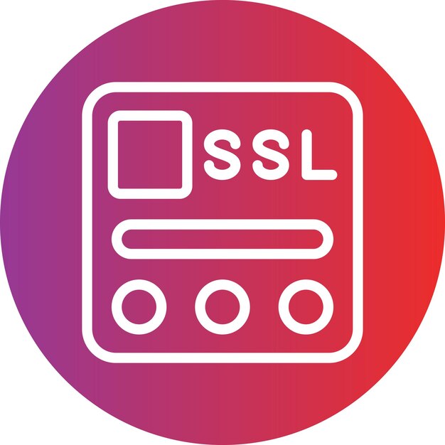 Le style d'icône du fichier SSL de conception vectorielle