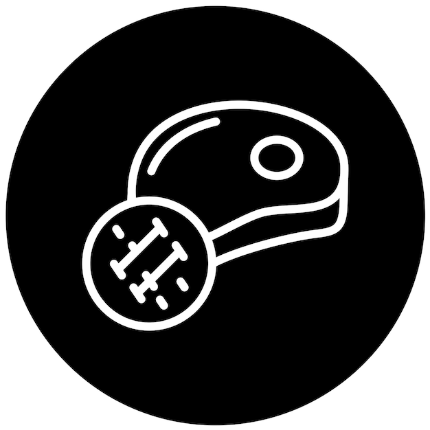 Le style de l'icône du filet de porc de conception vectorielle