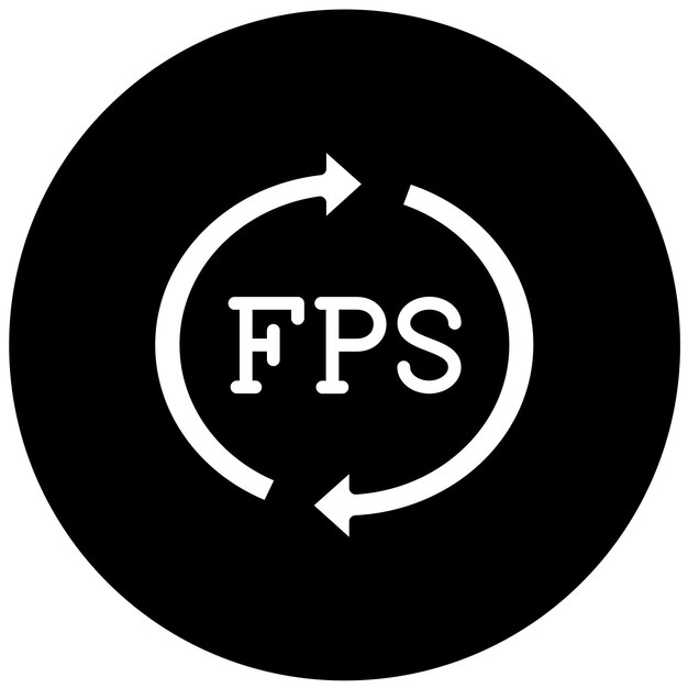 Vecteur le style de l'icône du fps de conception vectorielle