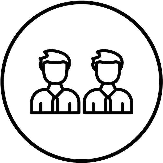 Style d'icône du groupe de soutien à la conception vectorielle
