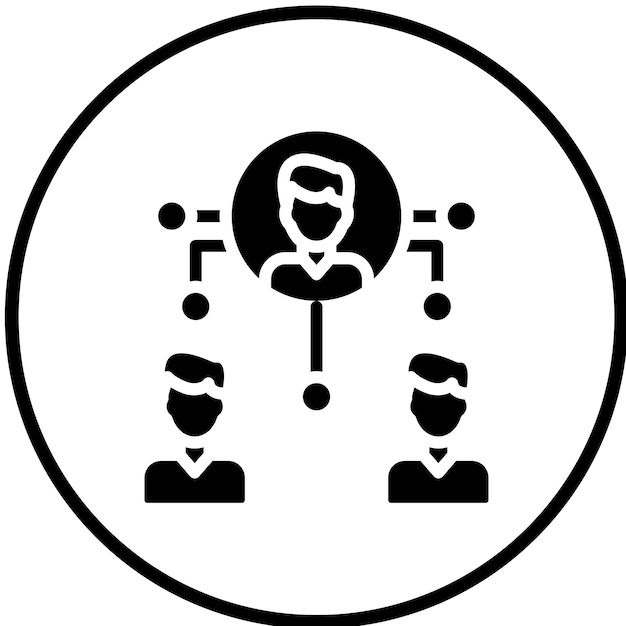 Le style de l'icône du hub de communication de conception vectorielle
