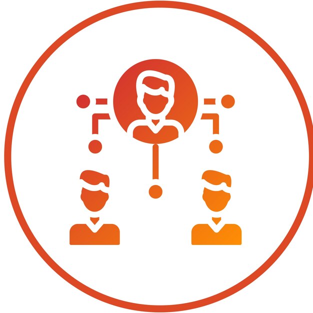 Le style de l'icône du hub de communication de conception vectorielle