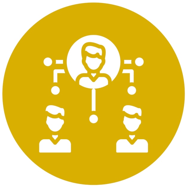 Le style de l'icône du hub de communication de conception vectorielle