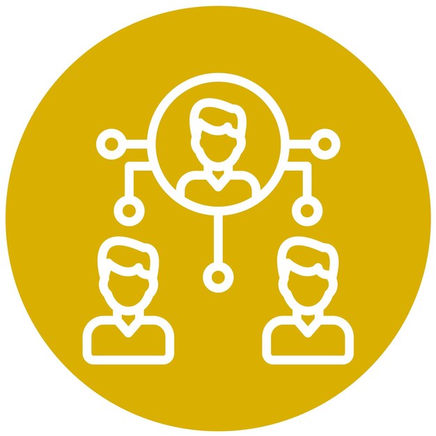 Le style de l'icône du hub de communication de conception vectorielle