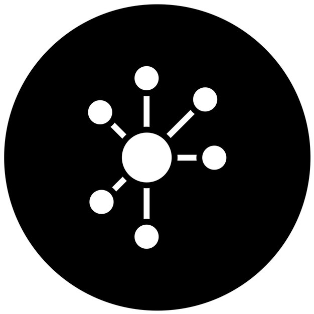 Style de l'icône du hub de configuration de conception vectorielle