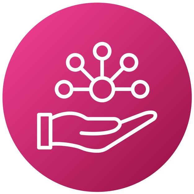 Style de l'icône du hub d'interaction de conception vectorielle