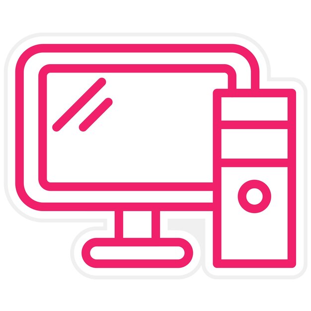 Le style de l'icône du laboratoire informatique de conception vectorielle