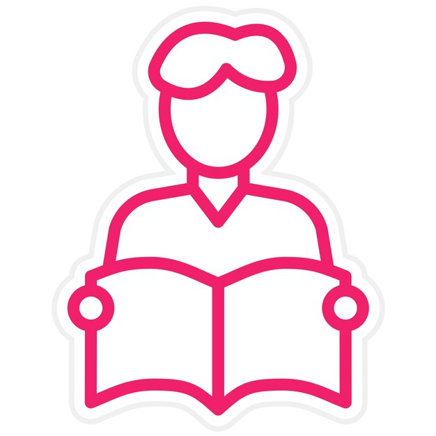 Le style de l'icône du livre de l'étudiant de conception vectorielle
