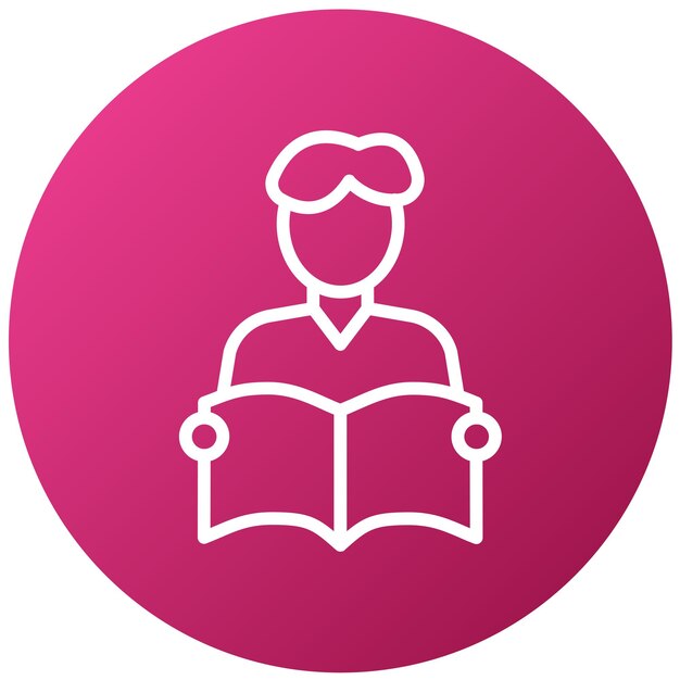 Le style de l'icône du livre de l'étudiant de conception vectorielle