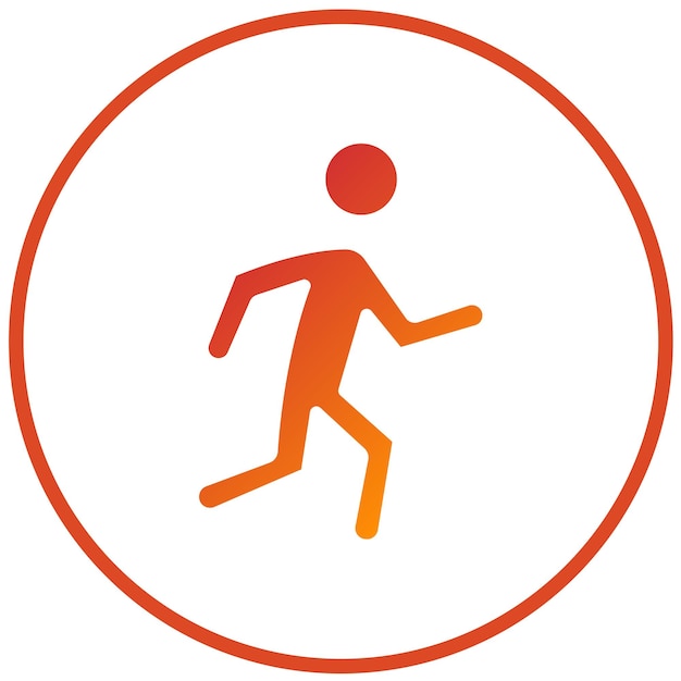 Le style de l'icône du marathon du cancer par vecteur