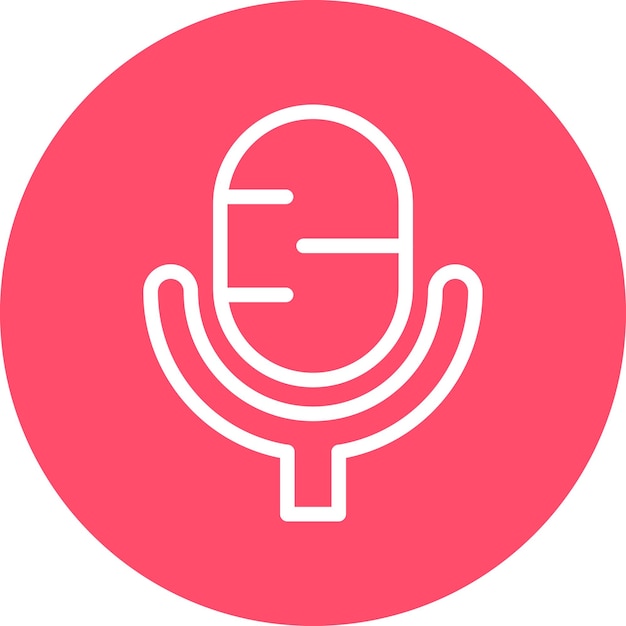Style de l'icône du microphone de conception vectorielle