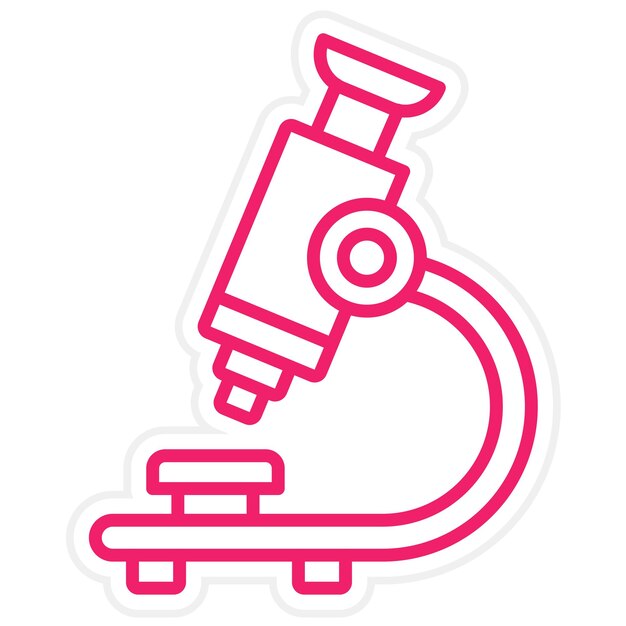 Style de l'icône du microscope à conception vectorielle