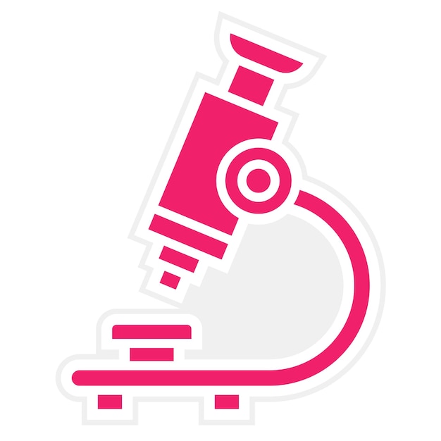 Style de l'icône du microscope à conception vectorielle