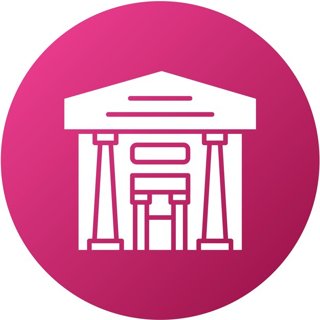 Style d'icône du musée du design vectoriel