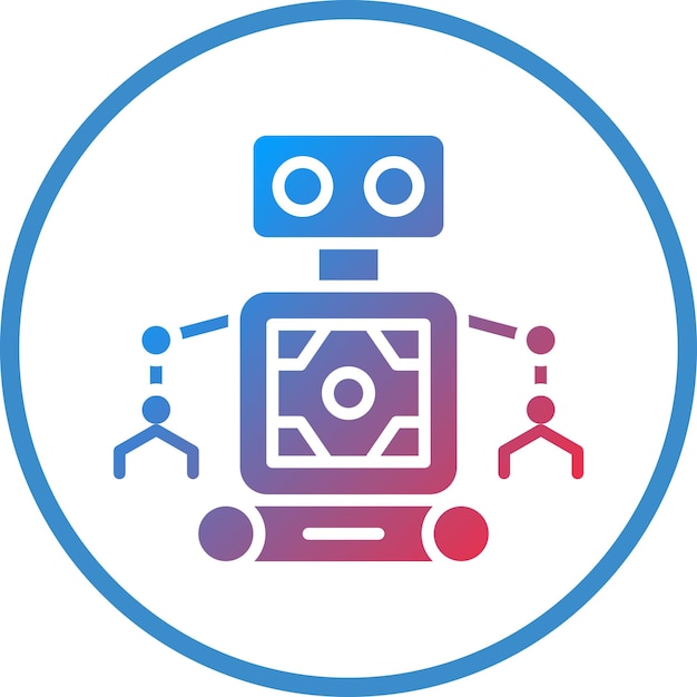 Vecteur le style de l'icône du nanorobot de conception vectorielle